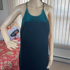 Vintage Reggio green glitter backless dress  14 NWT-see last 2 photo for…
